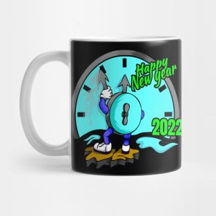 Happy new year 2022 clock Mug